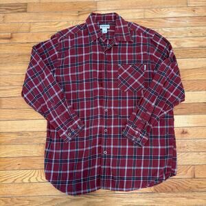 Carhartt Red Plaid Flannel Long Sleeve Button Down Shirt S251 BOR Men’s Size XL